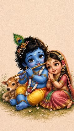 cute radha krishna images