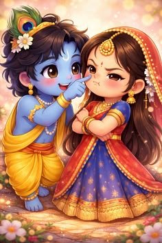 cute radha krishna images