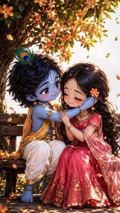 cute radha krishna images