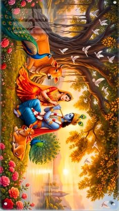 iphone radha krishna wallpaper