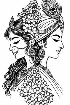 pencil radha krishna drawing