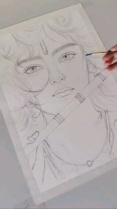 pencil radha krishna drawing