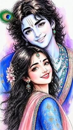 pencil radha krishna drawing