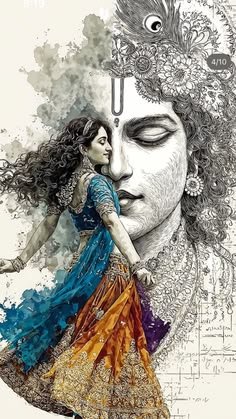 pencil radha krishna drawing