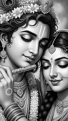 pencil radha krishna drawing