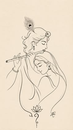 pencil radha krishna drawing