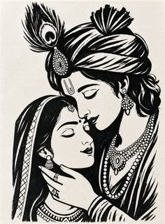 pencil radha krishna drawing