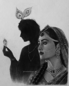 pencil radha krishna drawing