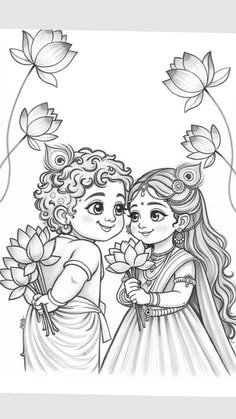 pencil radha krishna drawing