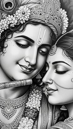 pencil radha krishna drawing