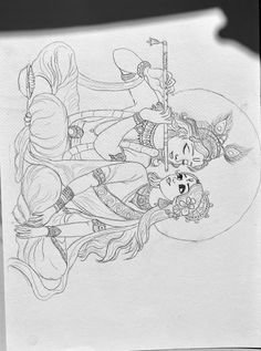 pencil radha krishna drawing