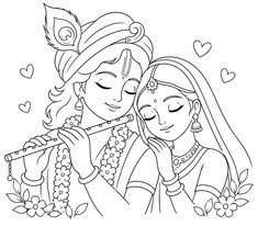 pencil radha krishna drawing