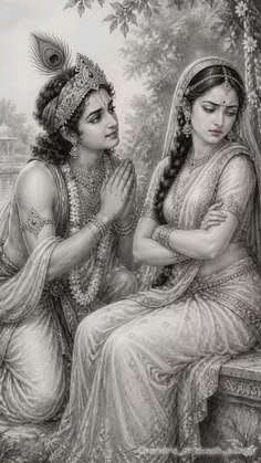 pencil radha krishna drawing