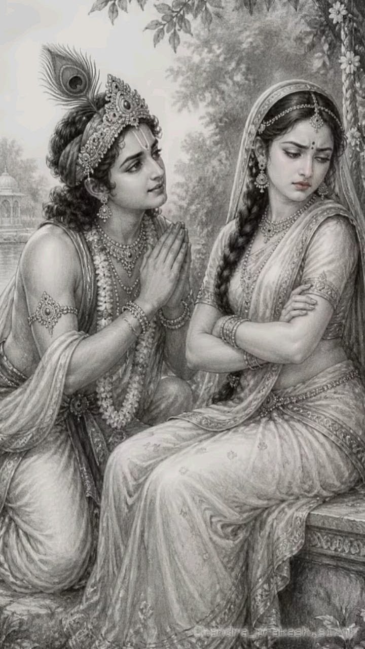pencil radha krishna drawing