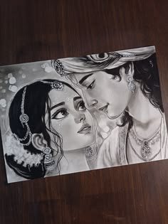 pencil radha krishna drawing