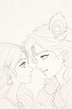 pencil radha krishna drawing