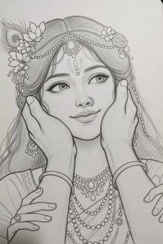 pencil radha krishna drawing