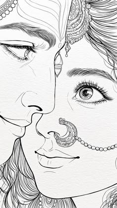 pencil radha krishna drawing