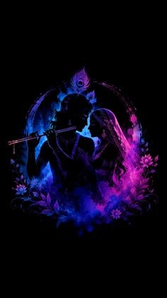 radha krishna love black wallpaper