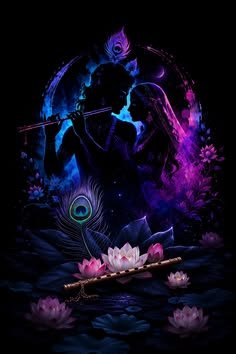 radha krishna love black wallpaper
