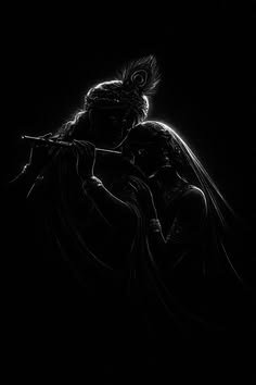 radha krishna love black wallpaper