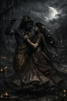 radha krishna love black wallpaper