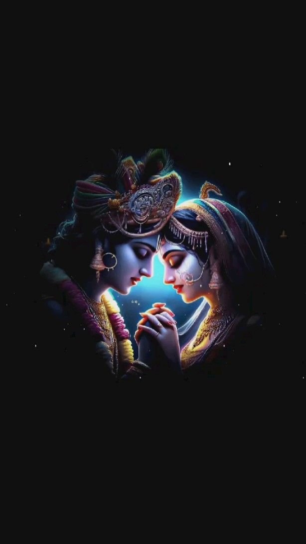 radha krishna love black wallpaper