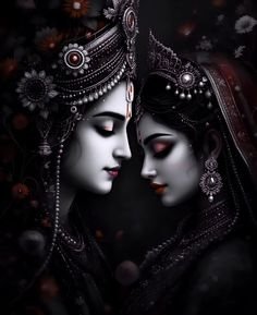 radha krishna love black wallpaper