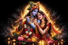 radha krishna love black wallpaper