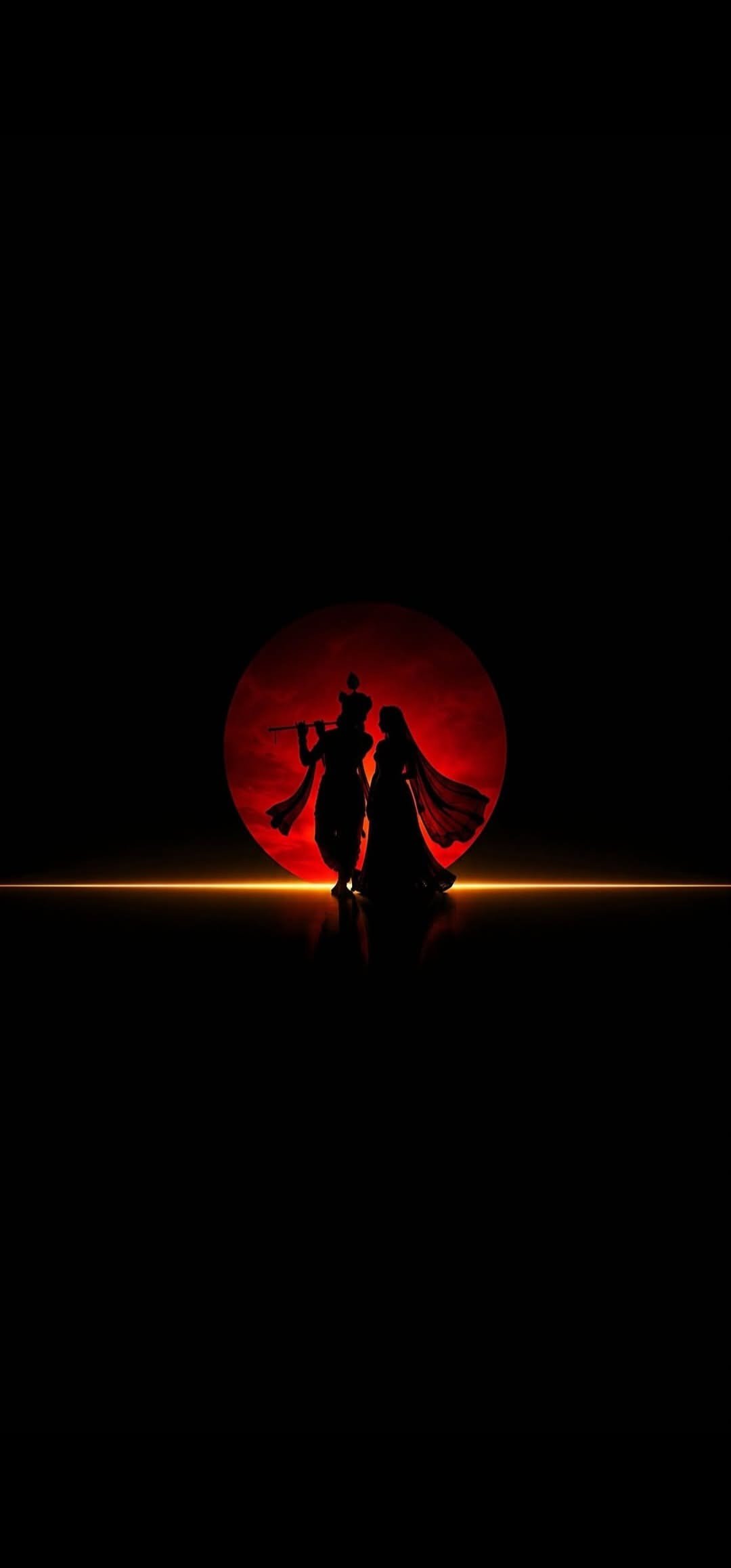 radha krishna love black wallpaper