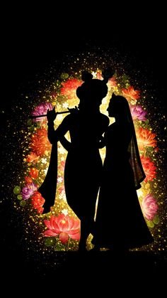 radha krishna love black wallpaper