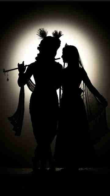 radha krishna love black wallpaper