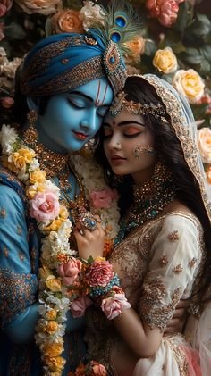 romantic radha krishna images