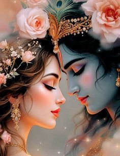romantic radha krishna images