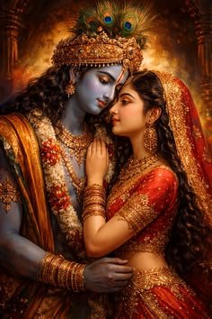 romantic radha krishna images